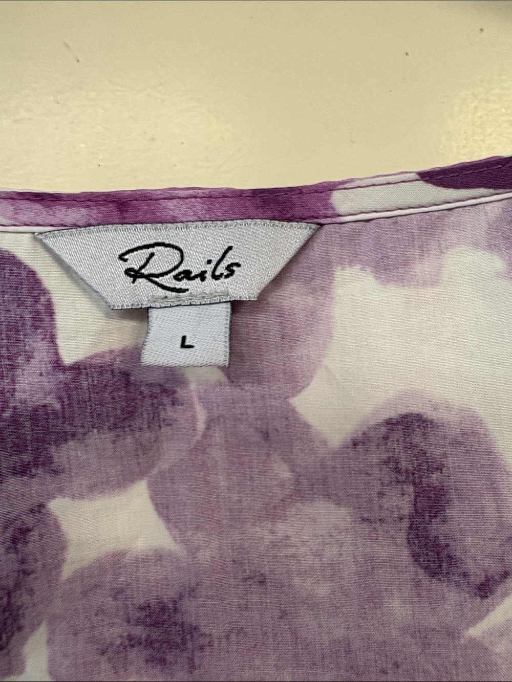 Rails Purple Watercolor Floral Blouse - Picture 3 of 12